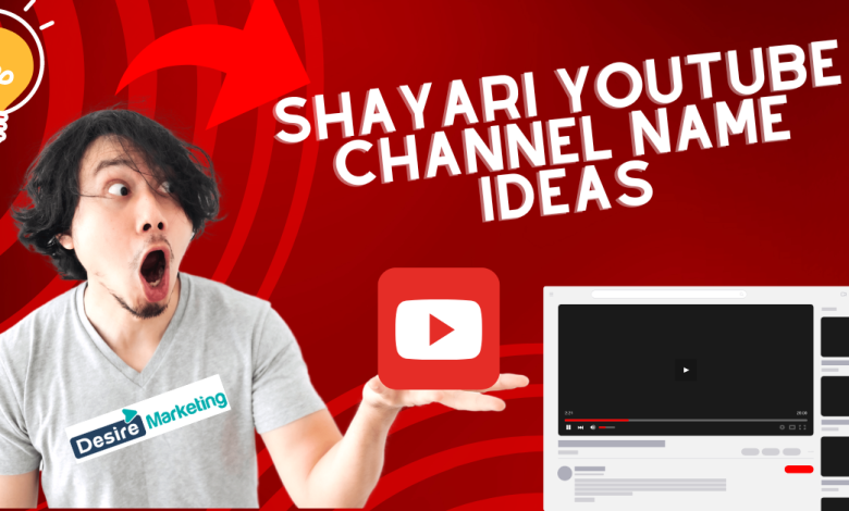 Best Shayari YouTube Channel Name Ideas